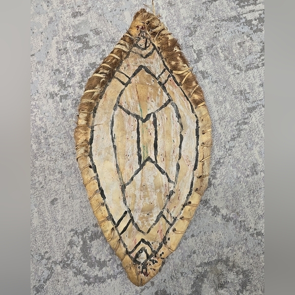 Authentic African Maasai Shield 20 inches Long x 9 1/2 inches Wide - Picture 9 of 13